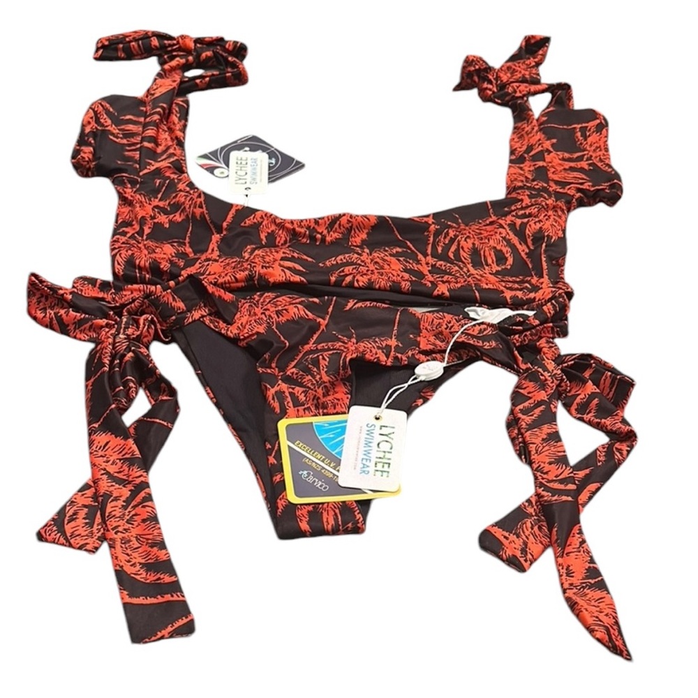 Lychee Red And Black Bikini